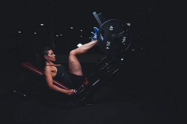 Woman lifting weights